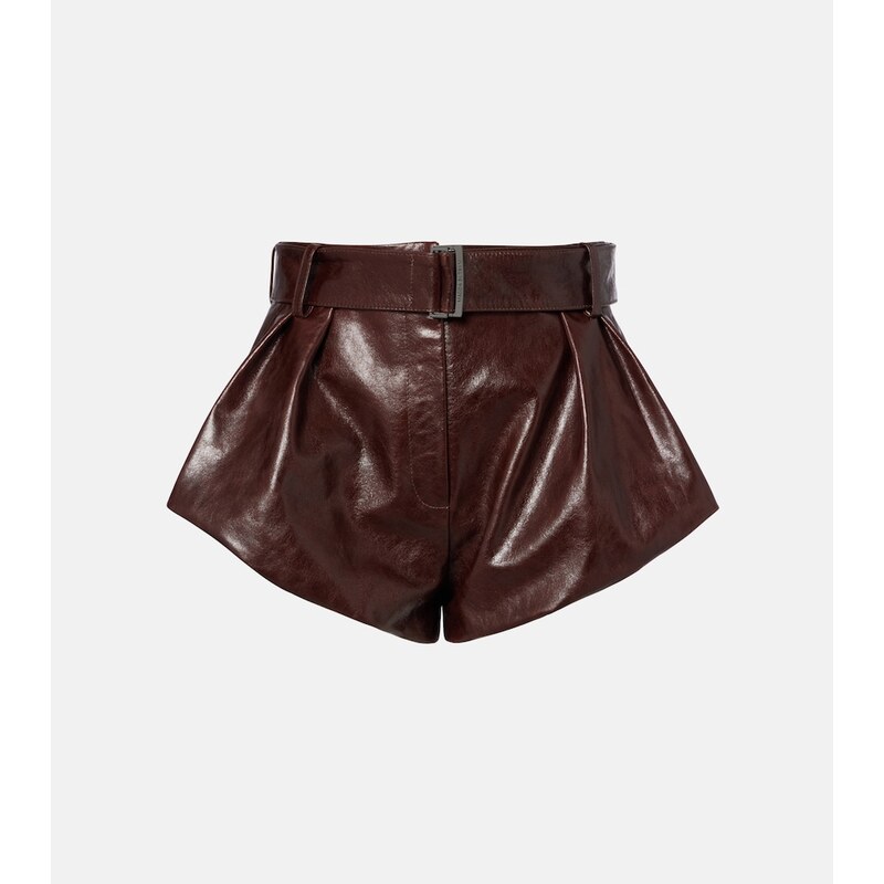 Magda Butrym Belted leather shorts
