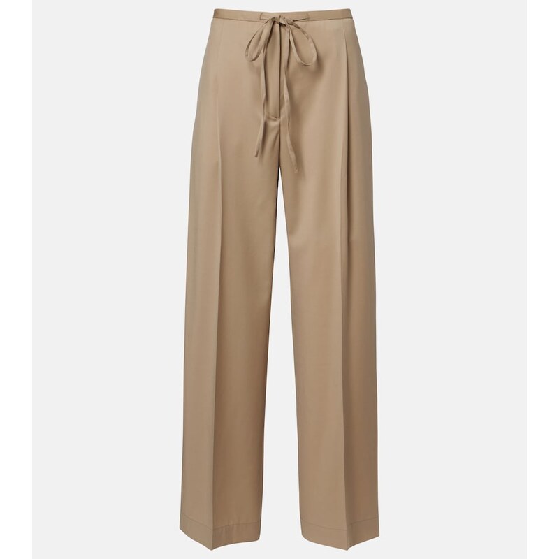Róhe Pleated virgin wool wide-leg pants