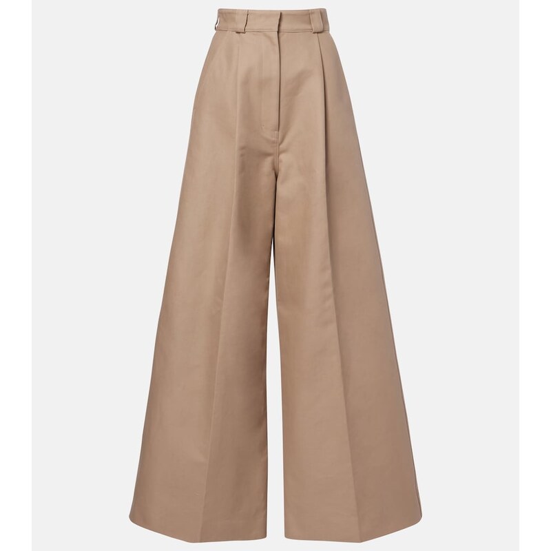 Balenciaga Cotton gabardine wide-leg pants
