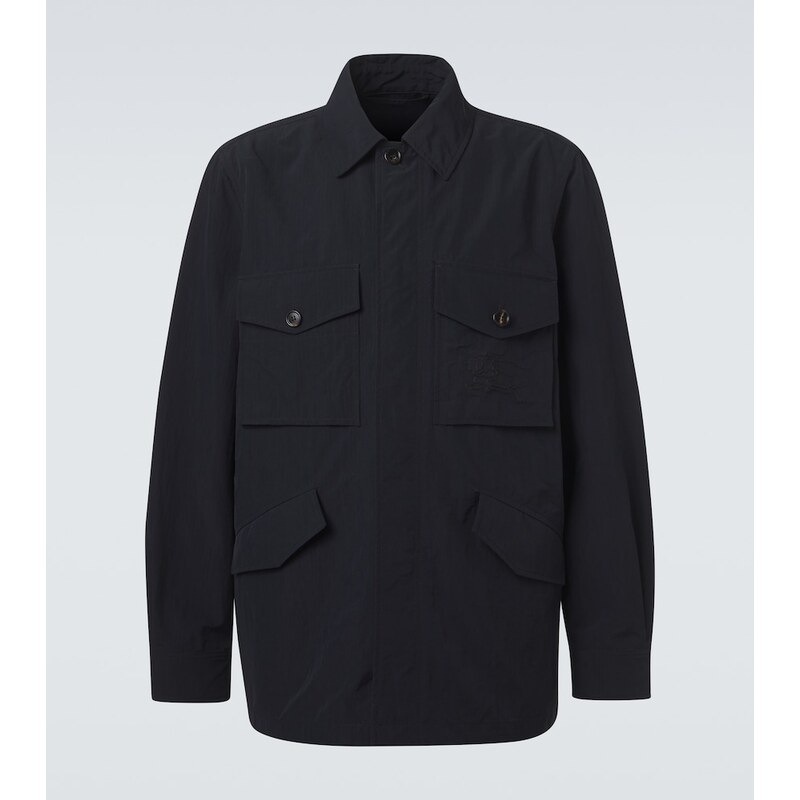 Pánská košilová bunda Burberry EKD field jacket v modré barvě