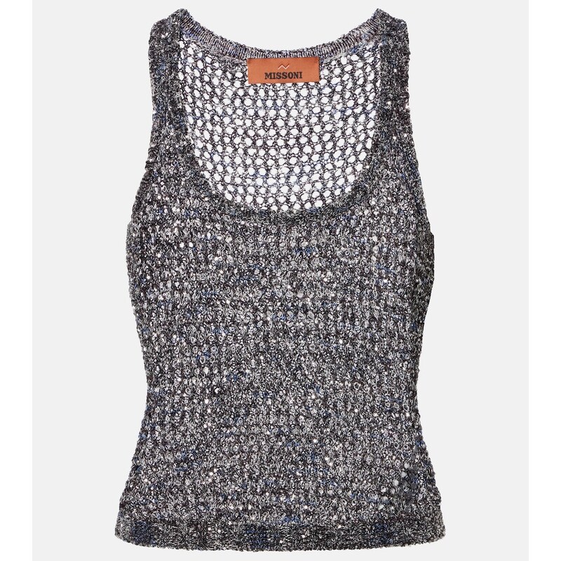 Missoni Sequined knitted tank top