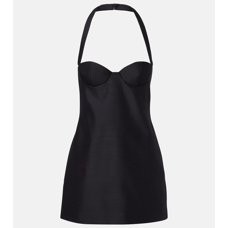 Magda Butrym Halterneck wool-blend bustier dress
