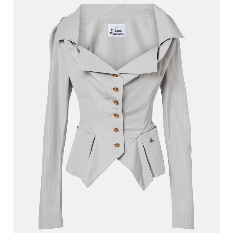 Vivienne Westwood Monday pinstripe peplum cotton shirt