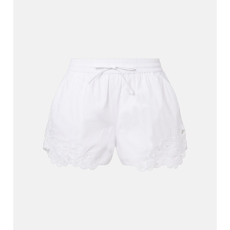 Veronica Beard Vivaldi embroidered cotton shorts