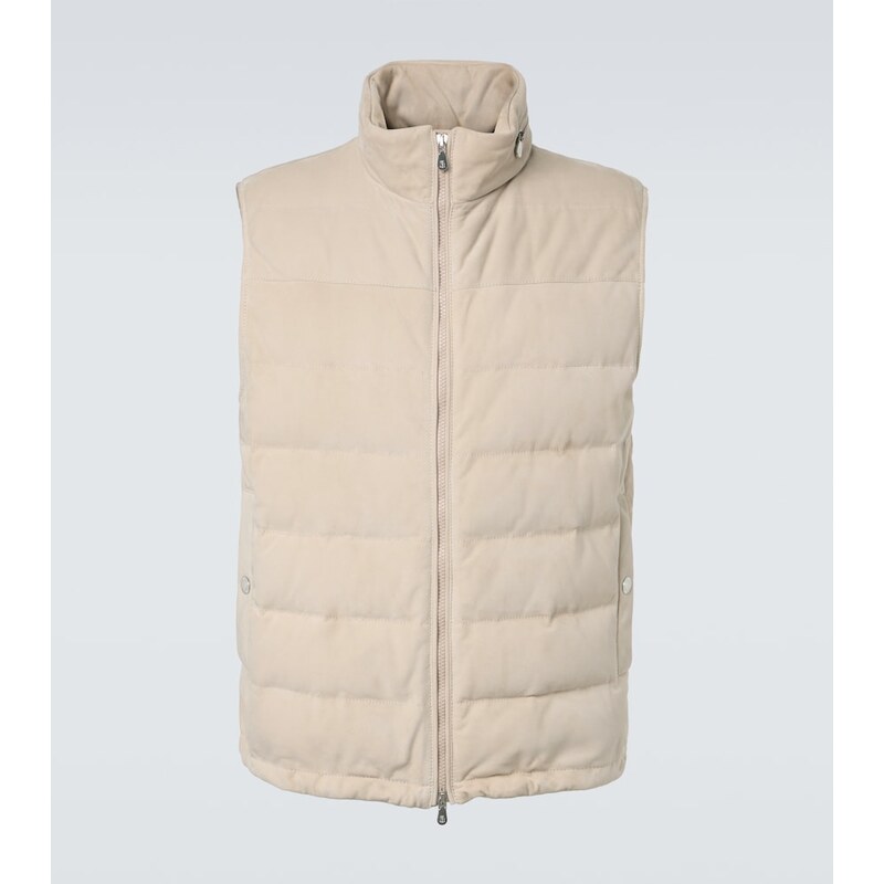 Brunello Cucinelli Suede down vest