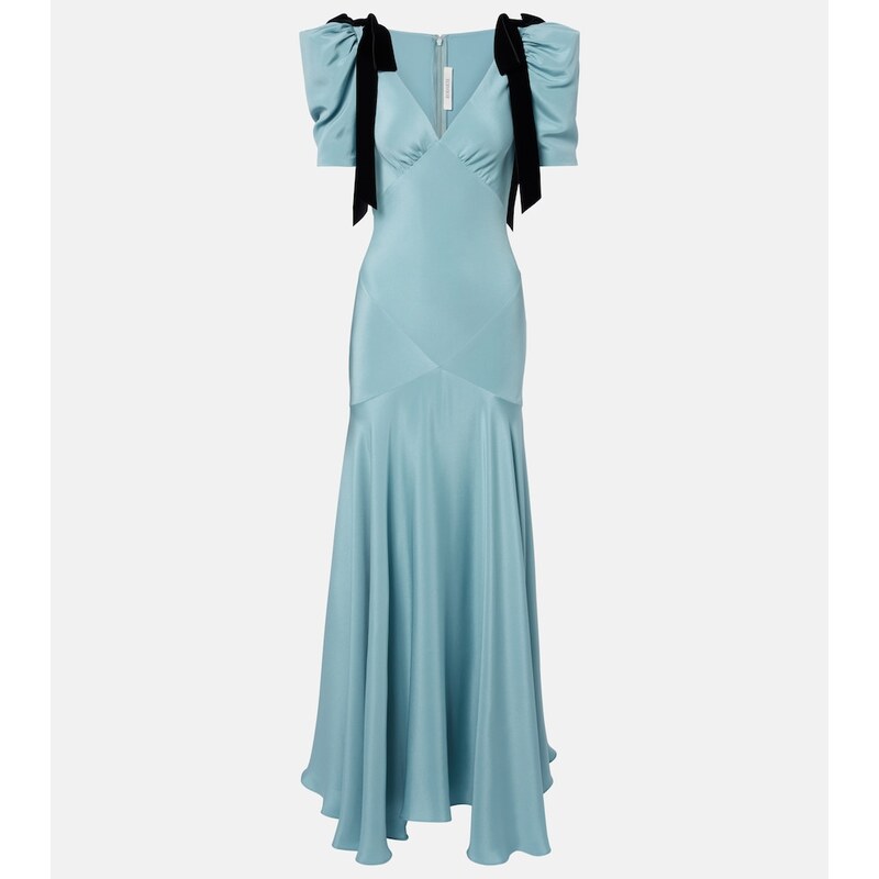 Rodarte Bow-detail silk satin maxi dress