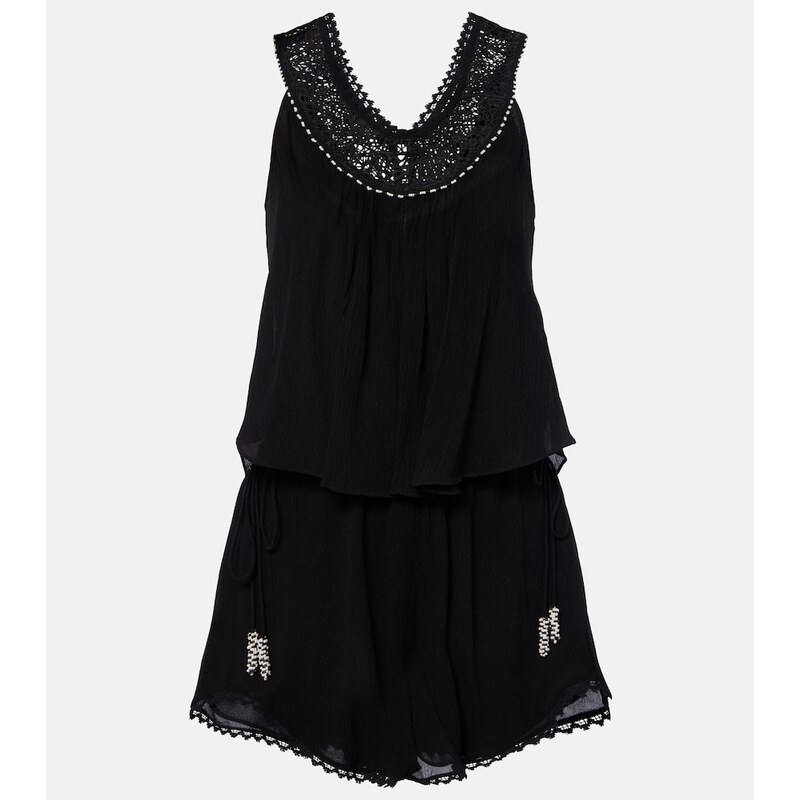 Dámská overlay Isabel Marant Nilany z čistého šálu s perlovým zdobením