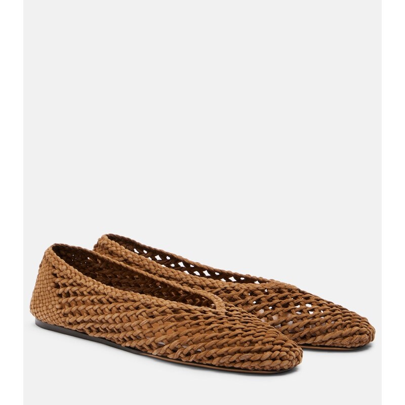 Le Monde Béryl Regency woven suede ballet flats