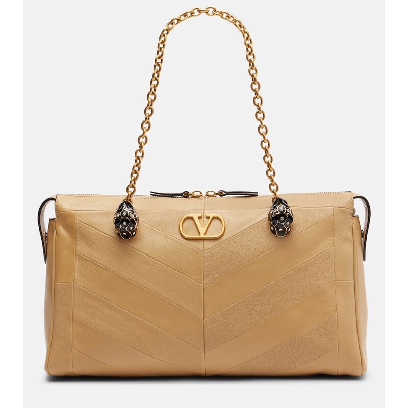 Valentino Garavani Panthea VLogo leather shoulder bag