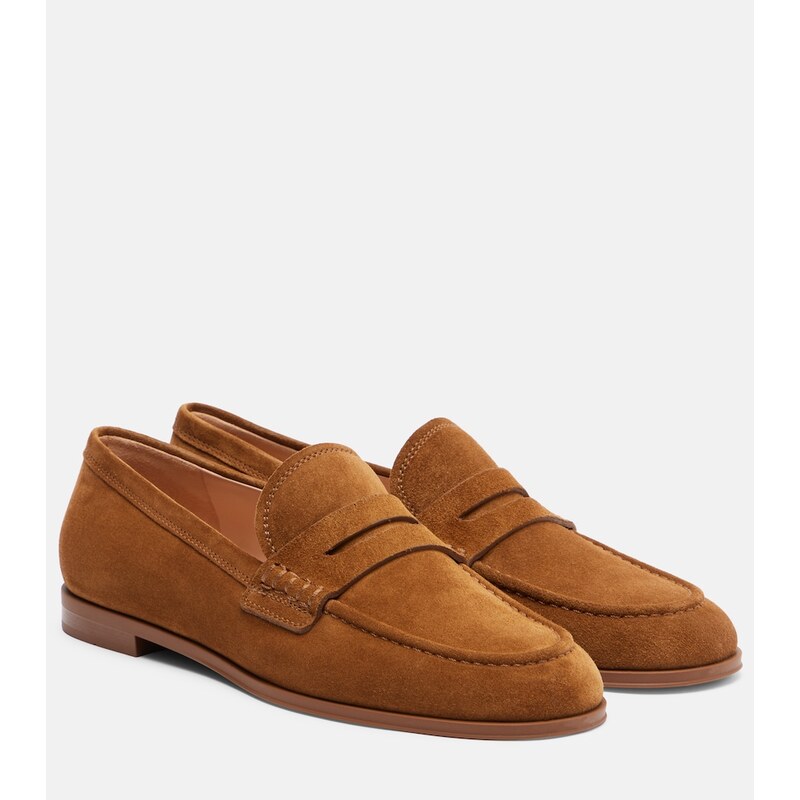 Gianvito Rossi Georgie suede penny loafers