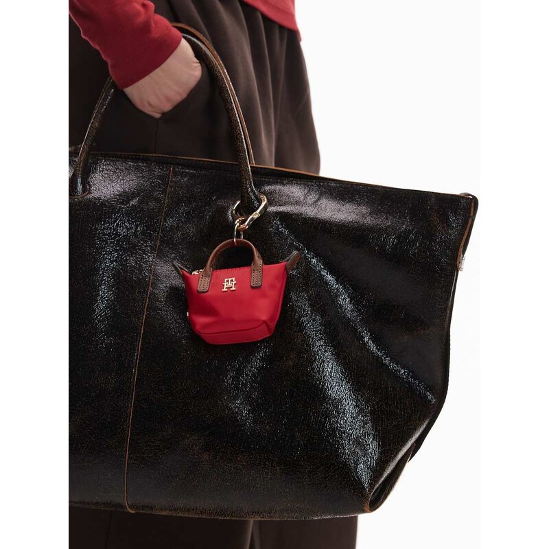 Tommy Hilfiger mini tote bag pouch charm in red 115174506
