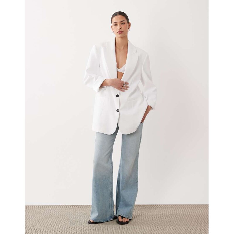 ASOS DESIGN tailored relaxed mensy blazer in white 115522703