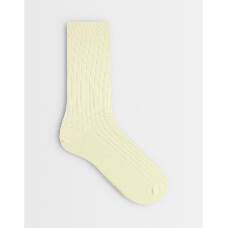 ASOS DESIGN super soft ankle socks in buttermilk-Yellow 115523323