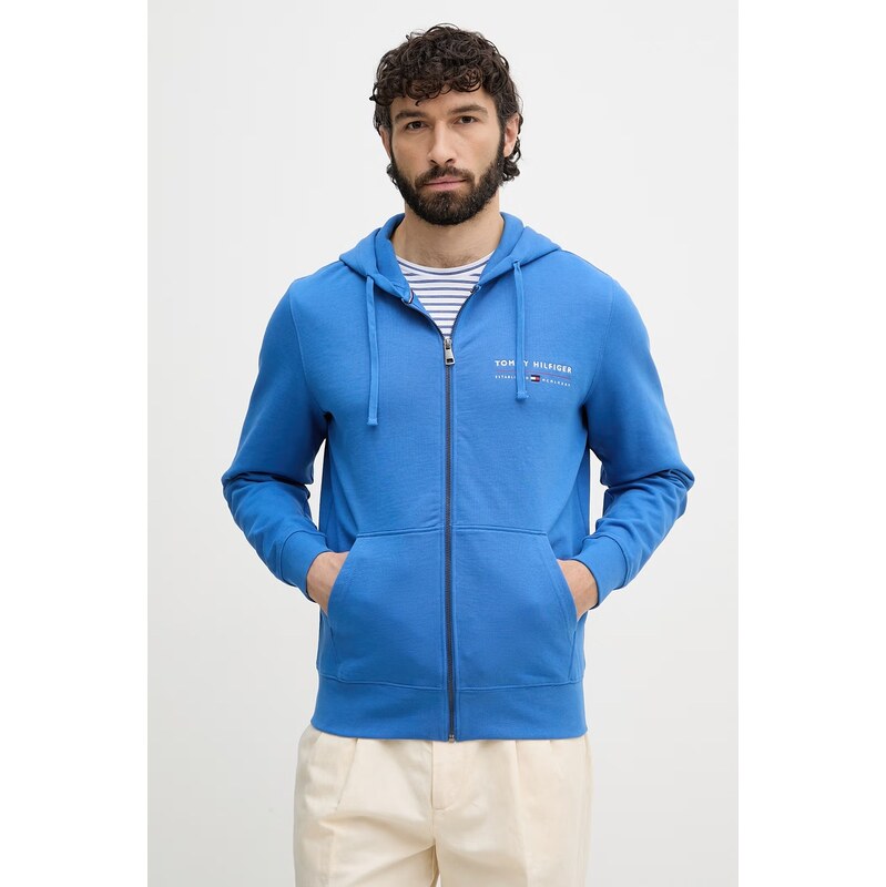 Tommy Hilfiger rozepínací mikina s kapucí pánská bavlněná