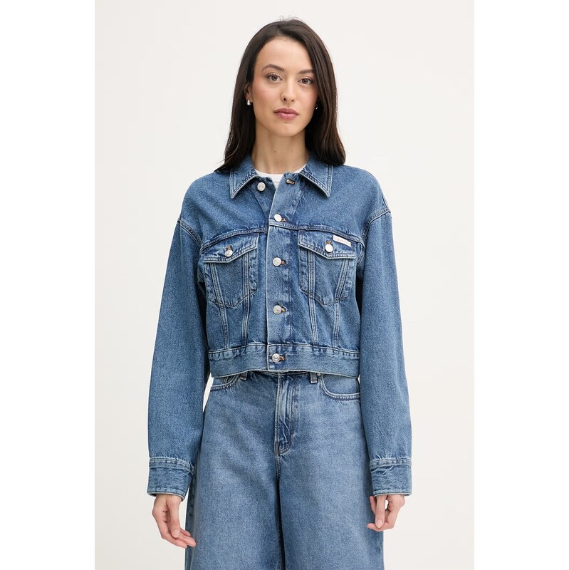 Calvin Klein Jeans přechodová bunda dámská džínová