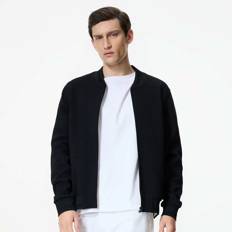 Reserved - Mikina bomber - černý