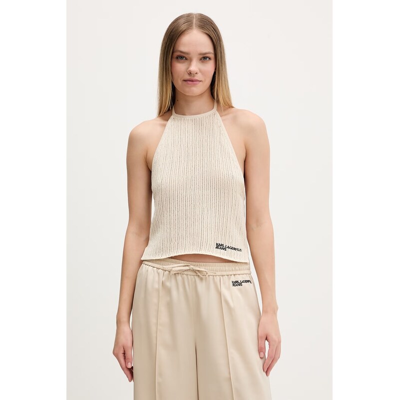 Karl Lagerfeld Jeans top dámský bavlněný 115175035