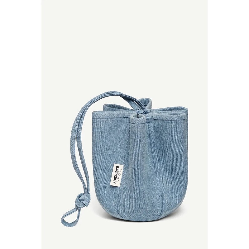 RUSLAN BAGINSKIY vaková kabelka dámská džínová Denim HatBag