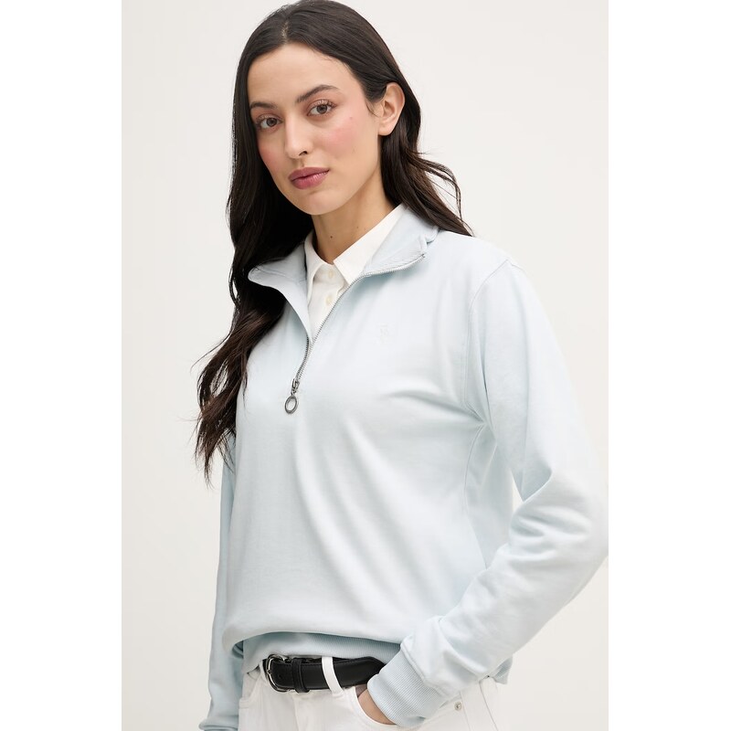 U.S. Polo Assn. mikina dámská s bavlnou DHM LB Quarter Zip