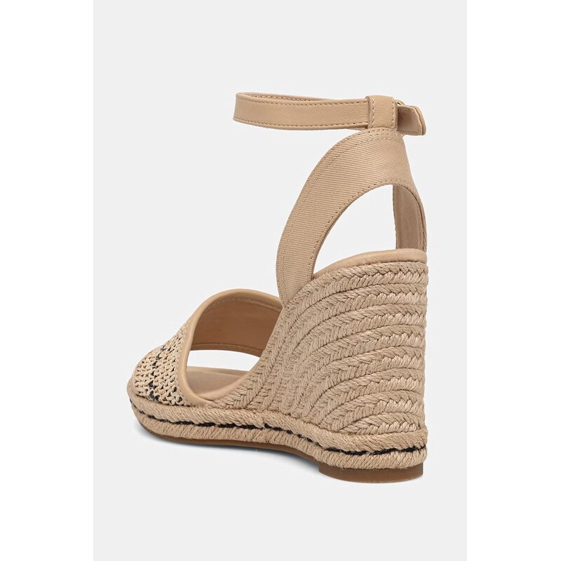 Tommy Hilfiger sandály HIGH WEDGE ESPAD RAFFIA