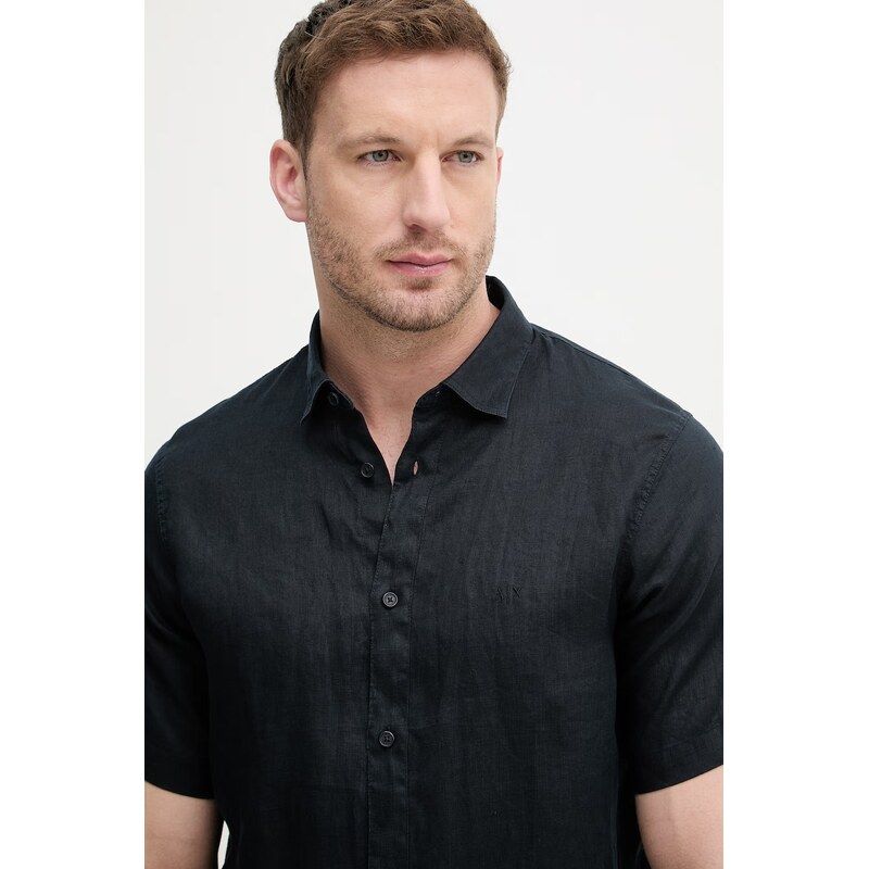 Armani Exchange košile pánská lněná