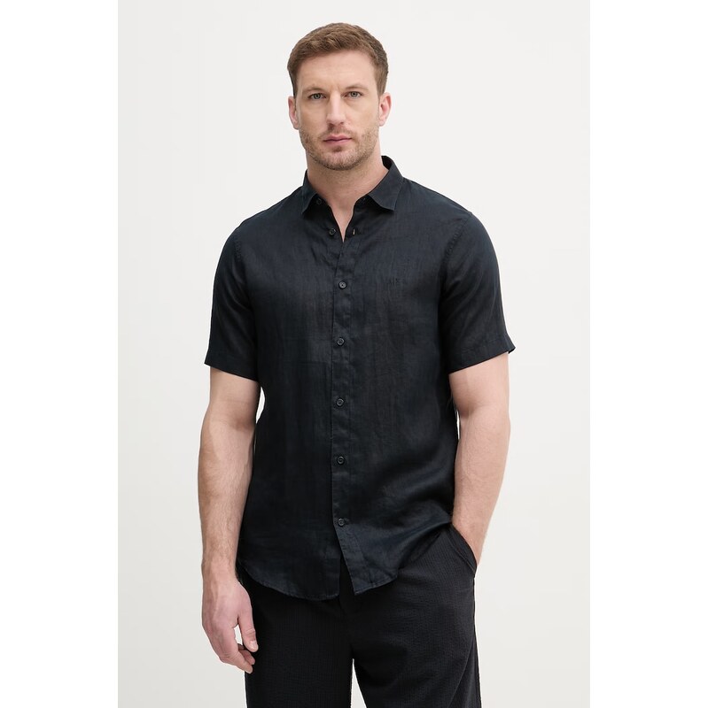 Armani Exchange košile pánská lněná