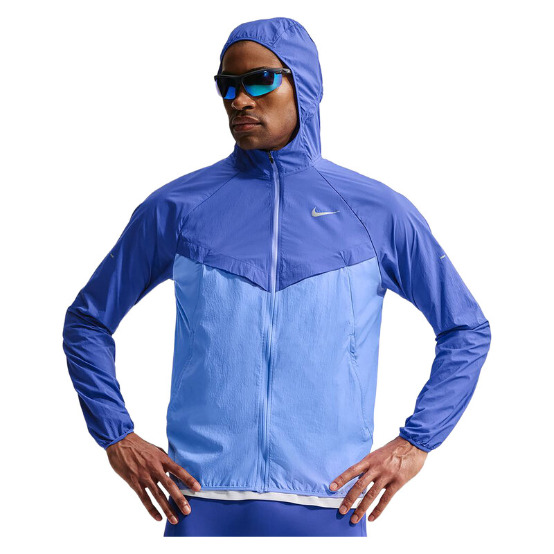 Pánská běžecká bunda Nike Stride Repel UV lapis/royal pulse