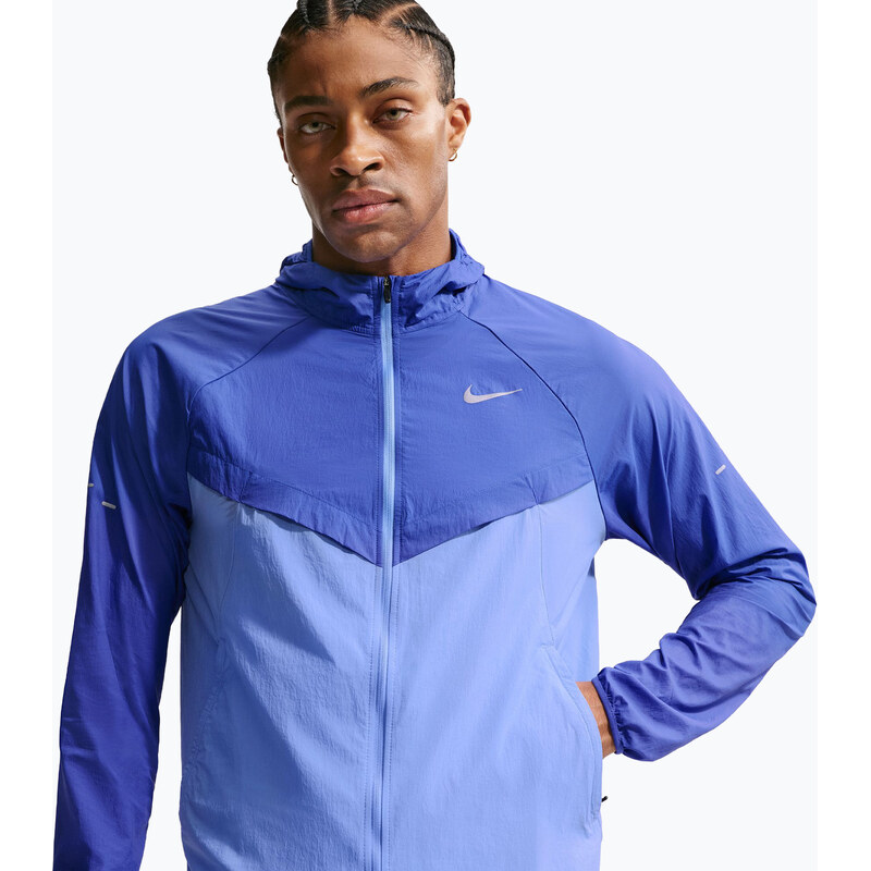 Pánská běžecká bunda Nike Stride Repel UV lapis/royal pulse