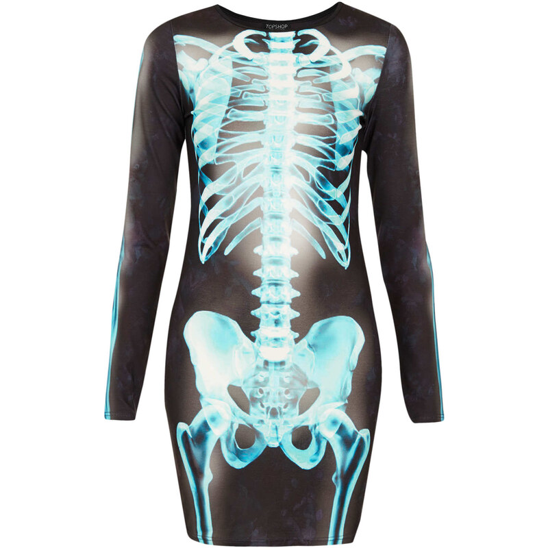 Topshop X- Ray Skeleton Bodycon Dress