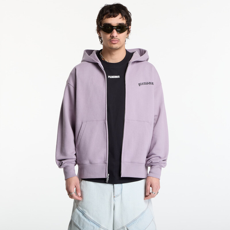 Mikina PLEASURES Neural Zip Hoodie Lilac L