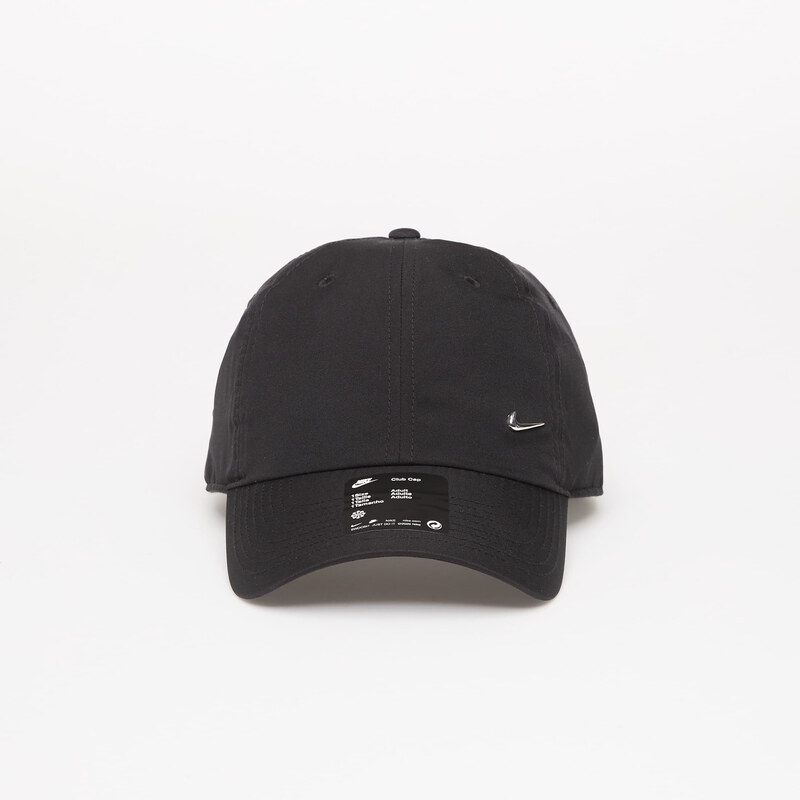 Kšiltovka Nike Dri-FIT Club Unstructured Metal Swoosh Cap Black/