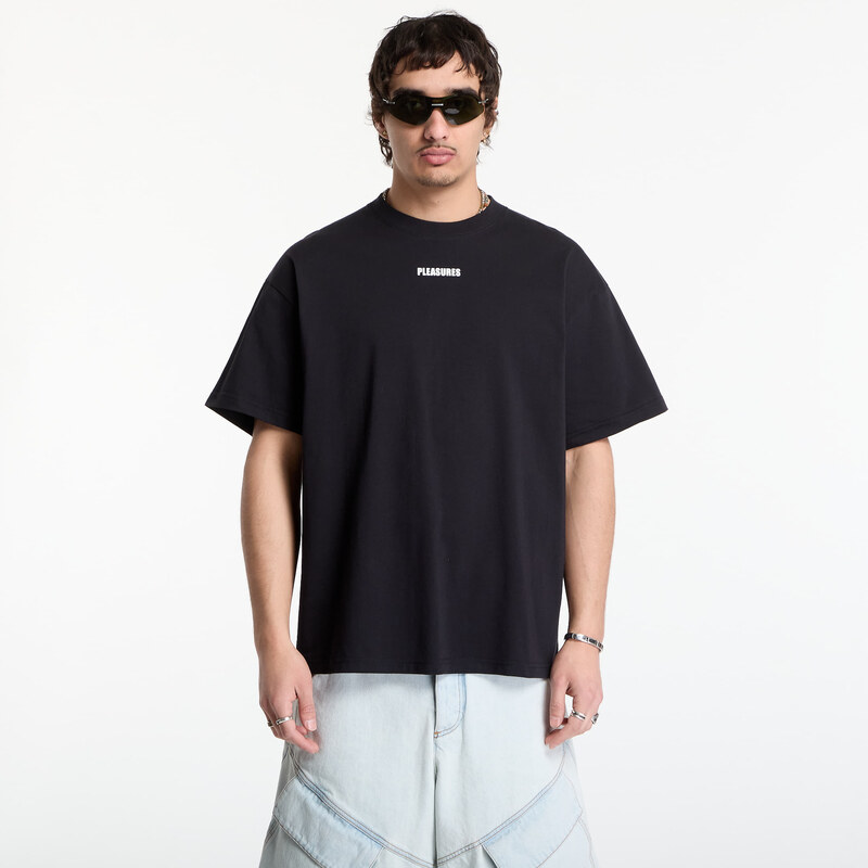 Tričko PLEASURES Wordmark T-Shirt Black XL
