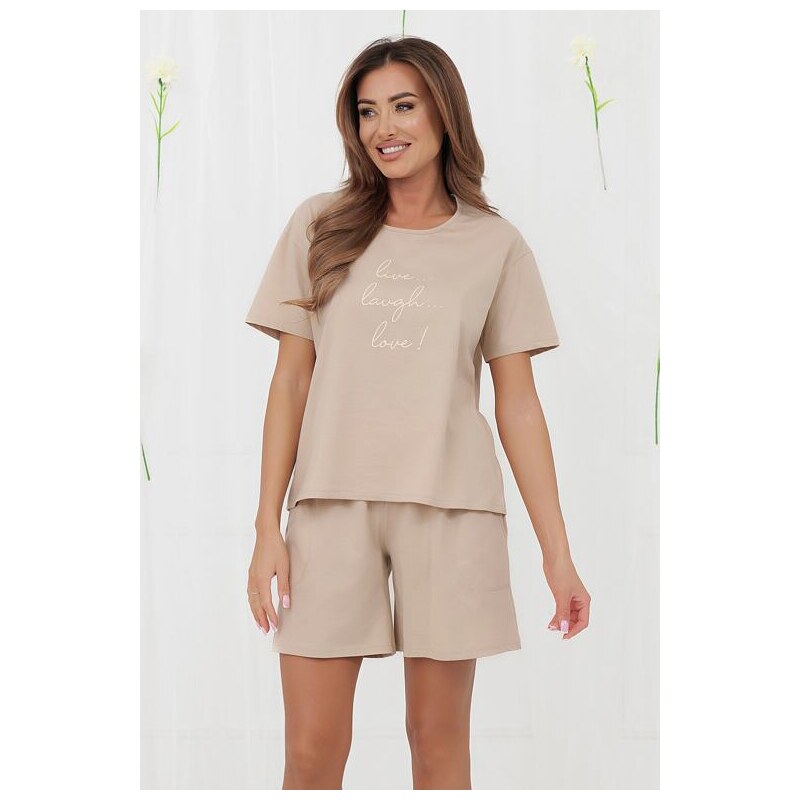 Italian Fashion Bavlněné pyžamo Ksara béžové 115182926