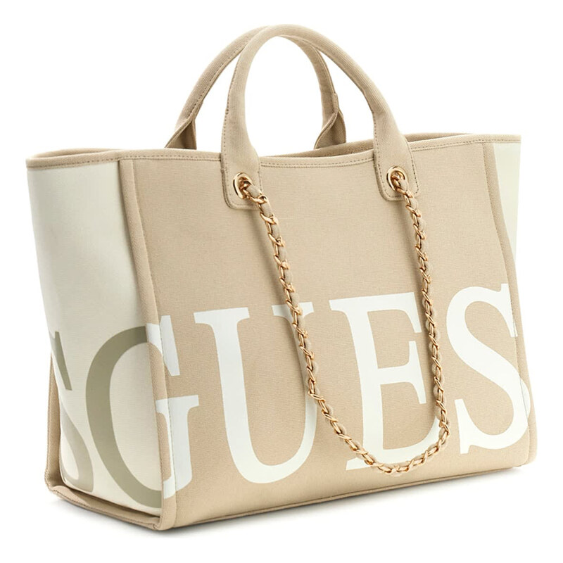 Dámská Taška GUESS GUESS LOGO BEACH MAXI BAG E6GZ03WP750-G1ET – Béžová