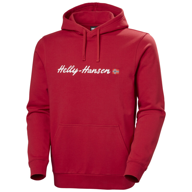 Pánská Mikina HELLY HANSEN CORE GRAPHIC HOODIE 54524_162 – Červená