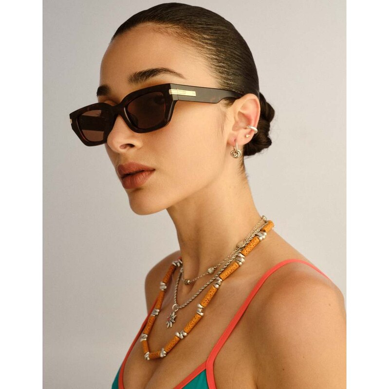 Le Specs Cubito sunglasses in brown tort