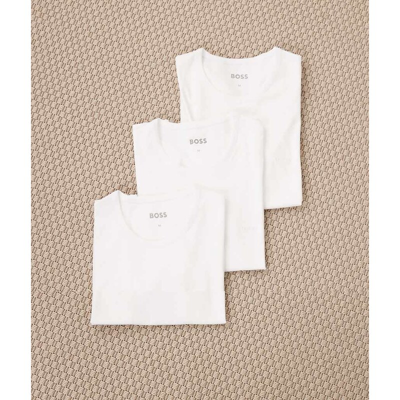 BOSS Orange BOSS Bodywear 3 pack t-shirt in white