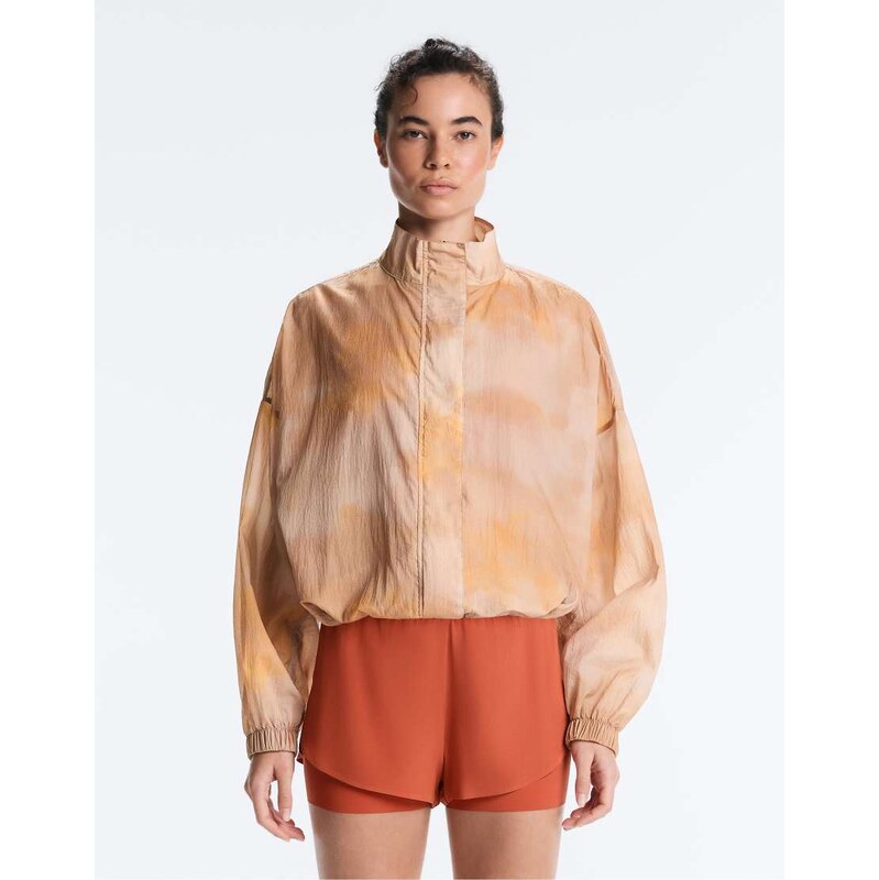 OYSHO Tie-dye print track jacket in orange 115184586