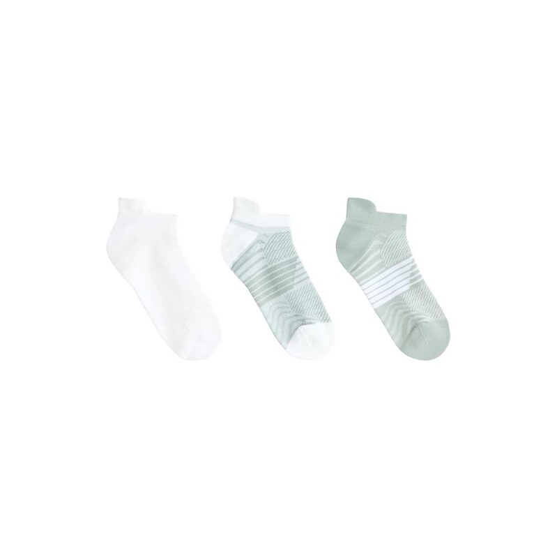 OYSHO 3 pairs of polyamide blend sports sneaker socks with heel tab in 115184587