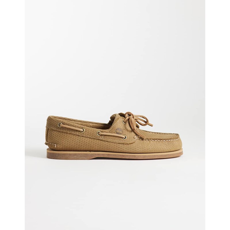 Timberland Classics 2 eye boat shoe in medium beige nubuck