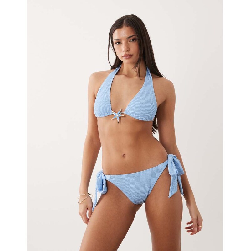 South Beach tieside bikini bottom in mid blue