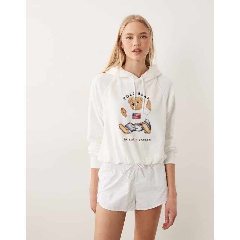 Polo Ralph Lauren knit pullover sweatshirt in white