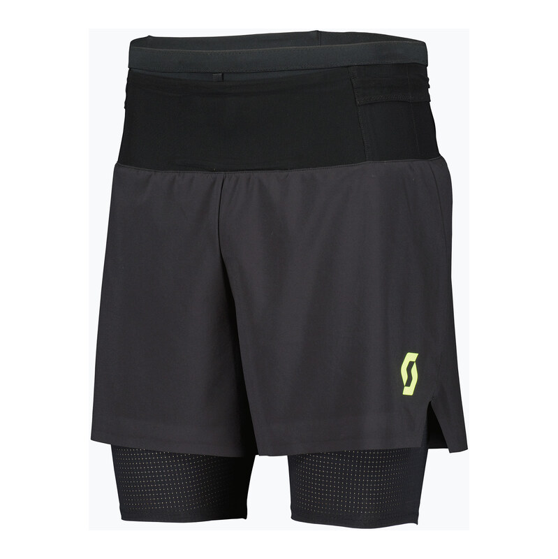 Pánské běžecké šortky SCOTT RC Run Hybrid black/yellow