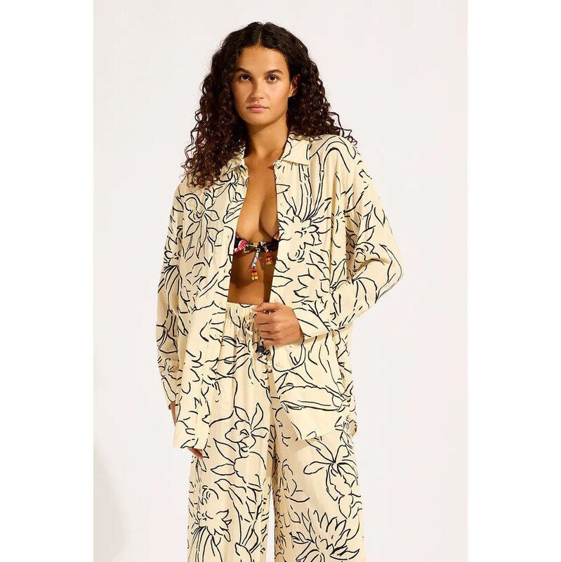 Seafolly košile dámská z viskózy Long Sleeve Shirt