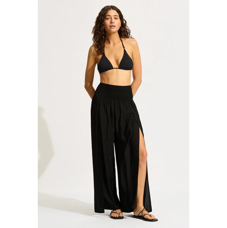 Seafolly kalhoty dámské z viskózy Shirred Waist Wrap