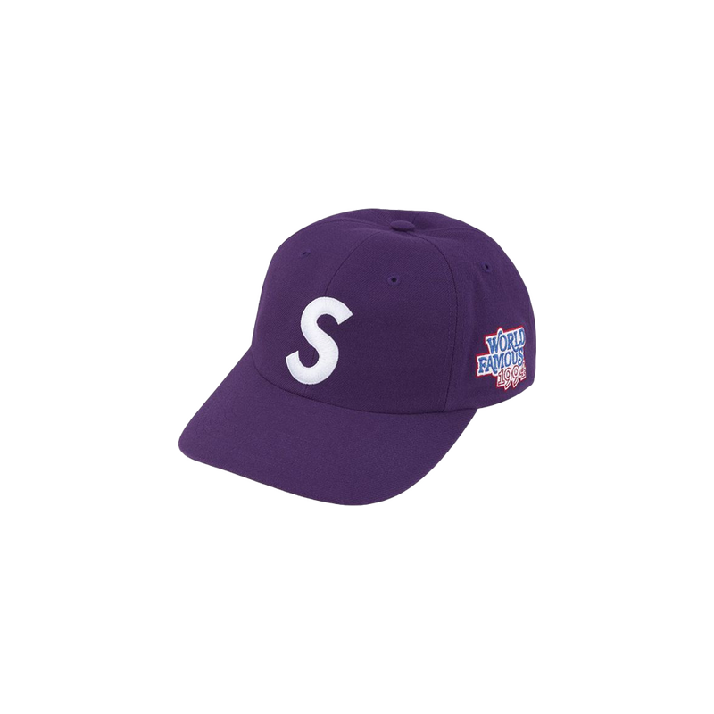 Supreme World Famous S Logo 6-Panel Purple