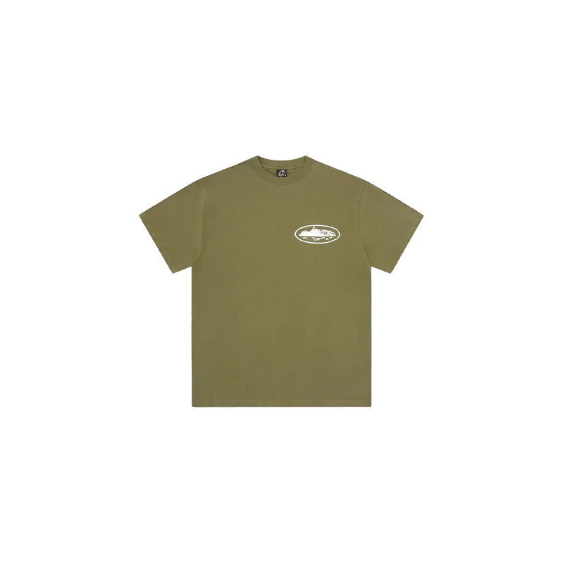 Corteiz Island Puff Print Tee Olive