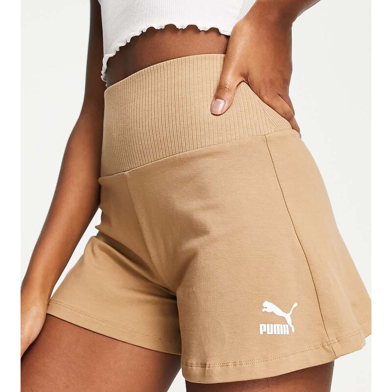 Puma high waisted boxer shorts in light brown - exclusive to ASOS 115188320