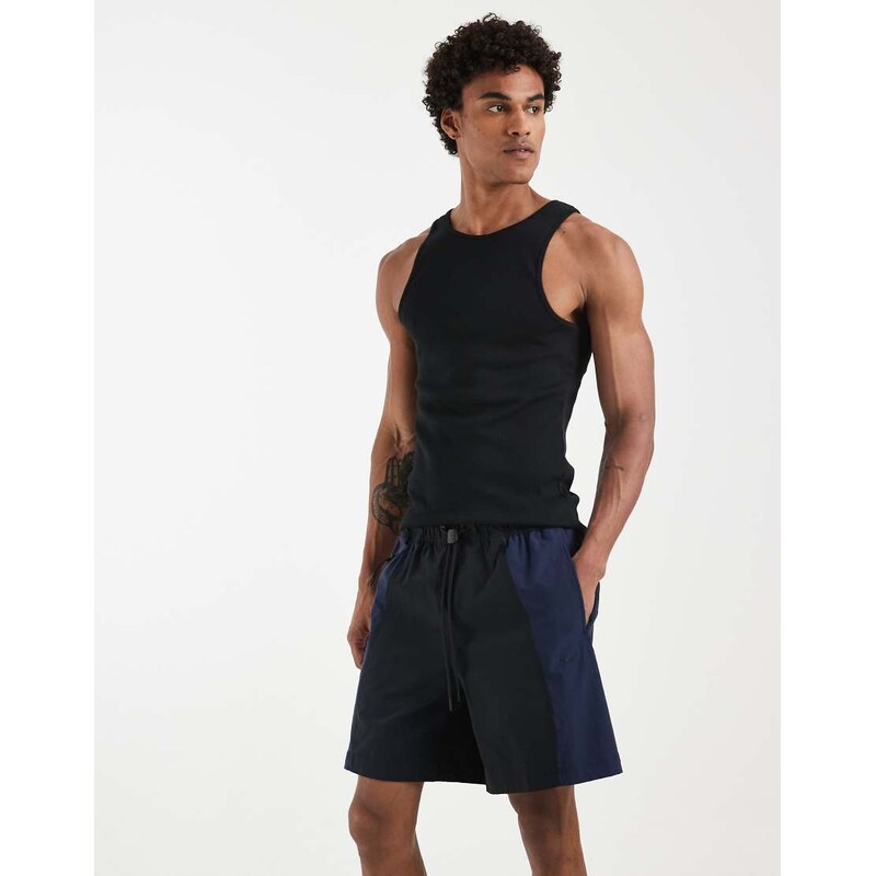 Nike Dri-FIT woven shorts in black and navy