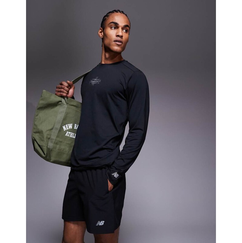 New Balance sport essential 5 inch short in black